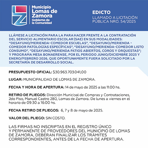 Licitaciones Sin datos  